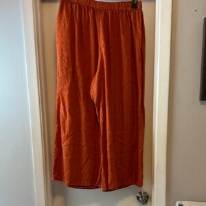 bryn Walker Straight Leg Pants in Rust Orange